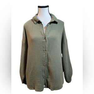 HYFVE Olive Green Button-Down Shirt